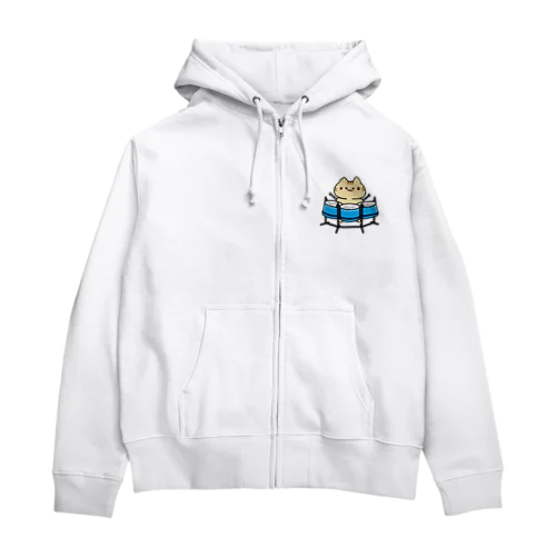 トリプルチェロパンねこ Zip Hoodie