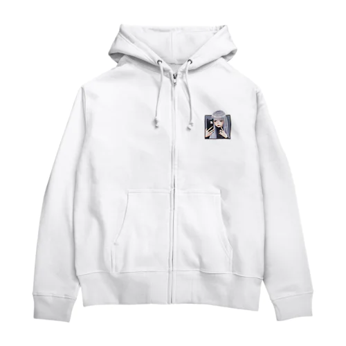 強系女の子 Zip Hoodie