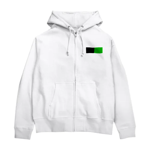 黒×緑 ２色バイカラー Zip Hoodie