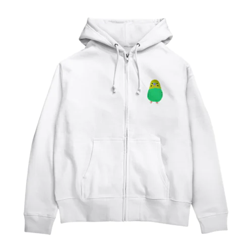 セキセイインコちゃん Zip Hoodie