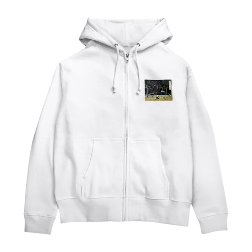 物干し台群生の図 Zip Hoodie