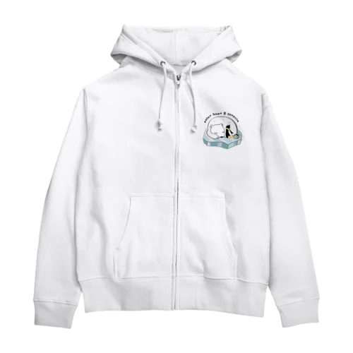 しろくまとペンギン Zip Hoodie