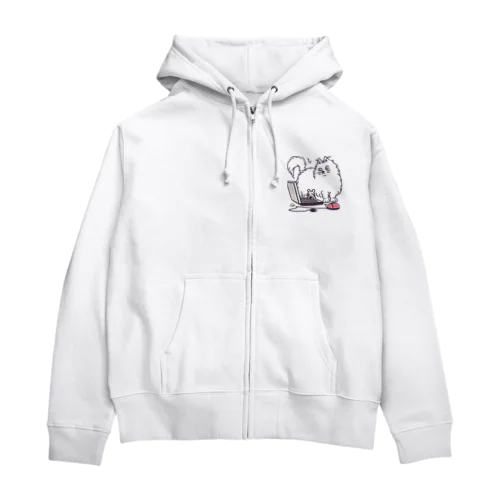 ワンポイント ワールドワイドでCHU*M配置 Zip Hoodie