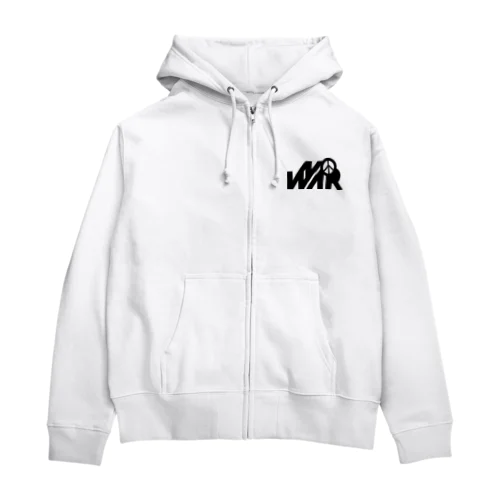 NO WAR, PEACE SYMBOL Zip Hoodie