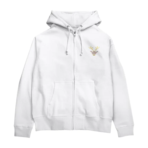 雄鹿 Cross-stitch Zip Hoodie
