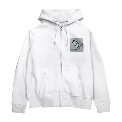 シマリス　何かご用ですか？ Zip Hoodie