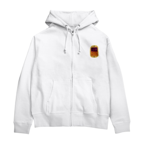[☆両面] 次、とまります【視力検査表パロディ】 Zip Hoodie