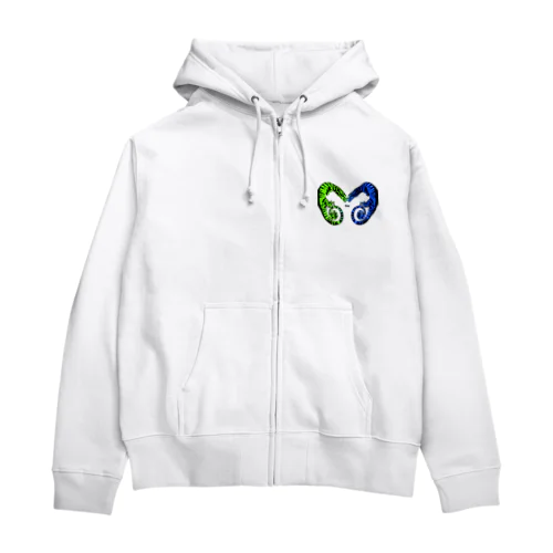 背景なしツリーモニター Zip Hoodie