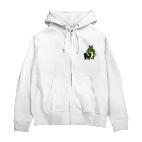 瓦わに Zip Hoodie