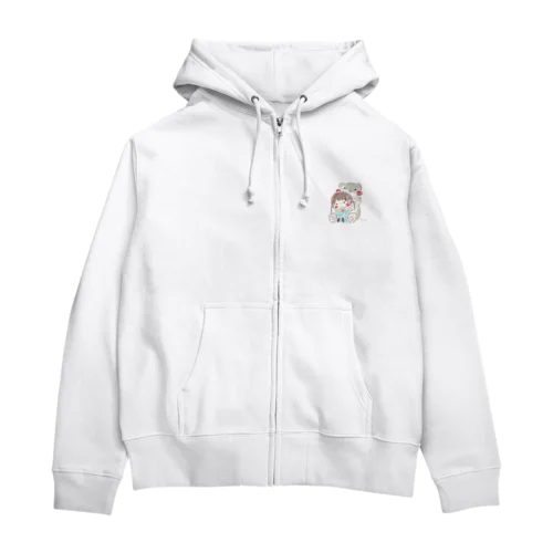 くまと少女 Zip Hoodie