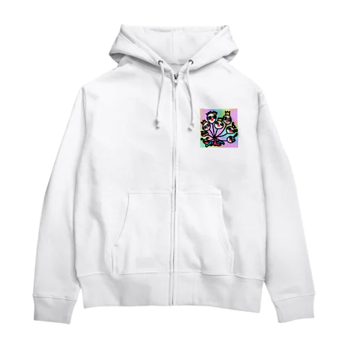 8つの頭を持ったなにかしら Zip Hoodie