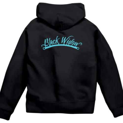 BlackWidow-Logo-Turquoise Zip Hoodie