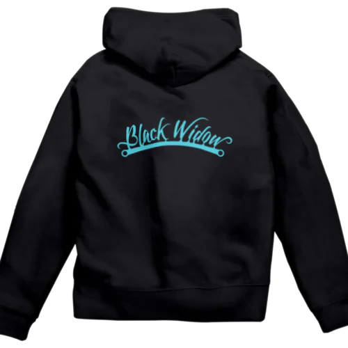 BlackWidow-Logo-Turquoise Zip Hoodie