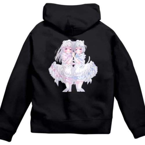 ねことくまのメイドさん Zip Hoodie