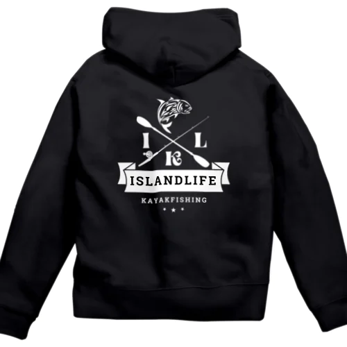 Islandlife　両面ロゴ Zip Hoodie