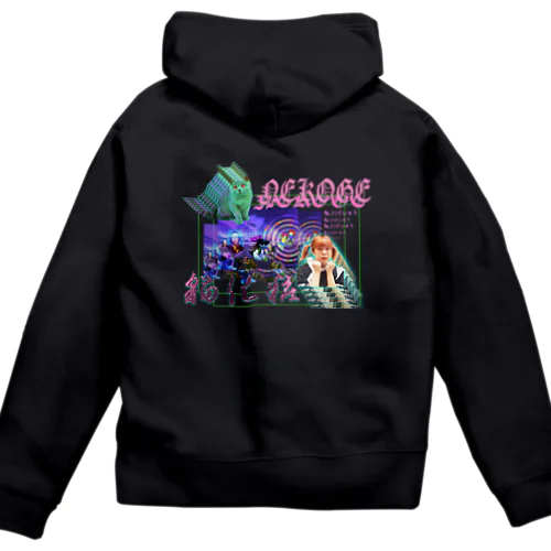 NEKOGE final graphics zip-up  ジップパーカー