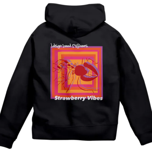 STRAWBERRY VIBES SERIAL 濃い色 Zip Hoodie