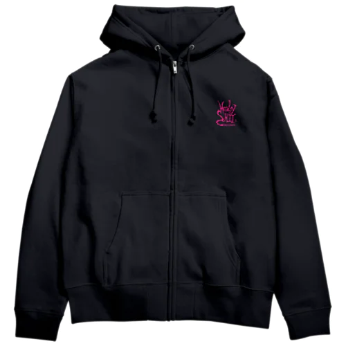 HOLYSHIT PINK LOGO ジップパーカー