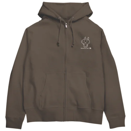 たまウサちゃんパーカー（白） Zip Hoodie