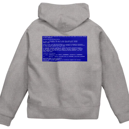 一番コワいヤツ　ブルースクリーン Zip Hoodie