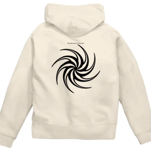 ノリノリでGO!（ブラック） Zip Hoodie