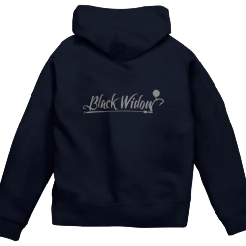 BlackWidow-Rig-Logo-Gray Zip Hoodie