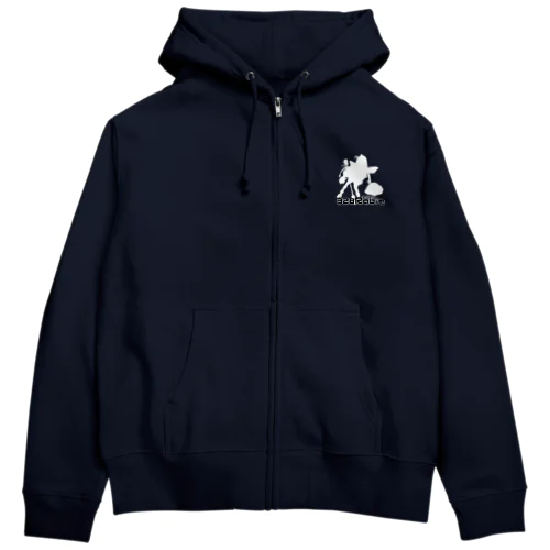 328だよ全員集合配信Specialグッズ　白328ちゃん Zip Hoodie