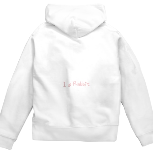 I ♡ Rabbit Zip Hoodie