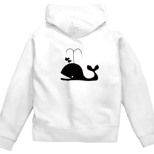 くじら　シャワー　ペリカン Zip Hoodie