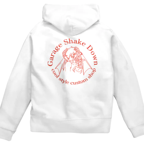 鬼っ子　レッド文字 Zip Hoodie