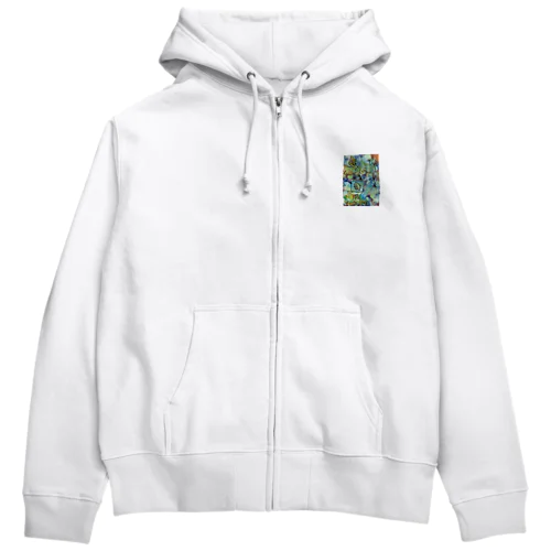 コウノ鳥がワクチンを配布 Zip Hoodie