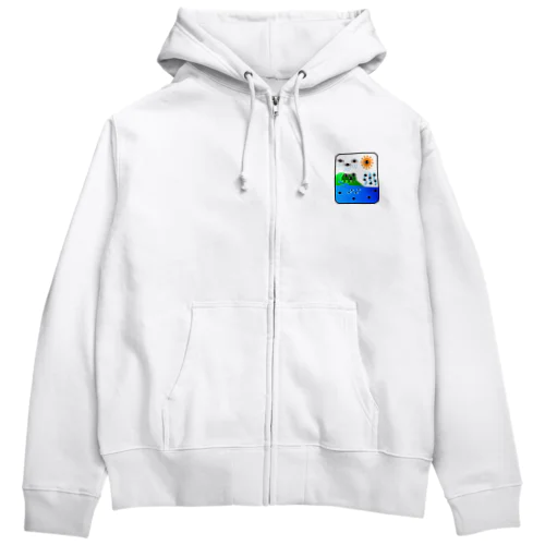 循環する大自然と共に生きる幸福 Zip Hoodie