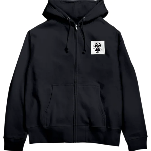 cranium.くんスカル Zip Hoodie