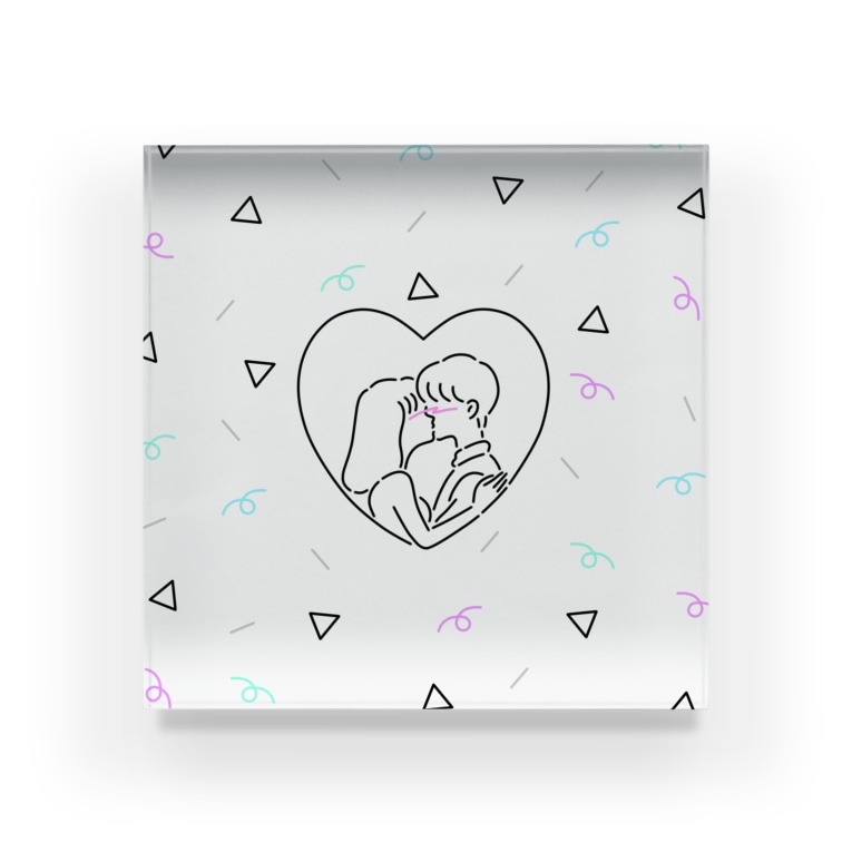 キスからはじまる物語 Siro しろぱーせんと Siropercent のアクリルブロック通販 Suzuri スズリ