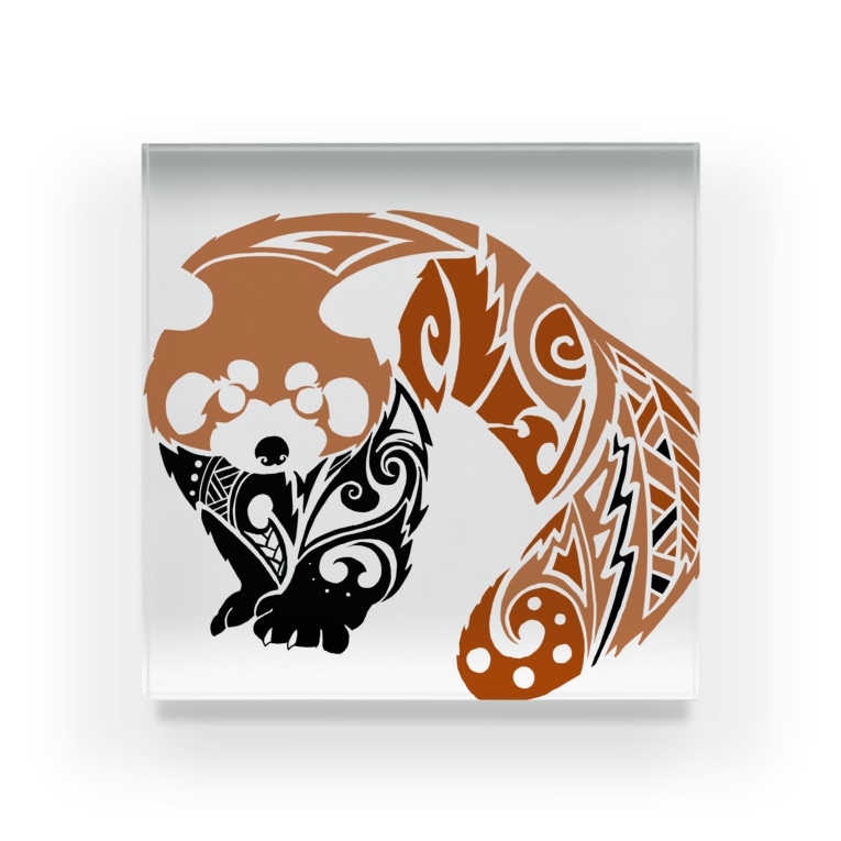 レッサーパンダ トライバルデザイナー鵺右衛門 仕事募集中 Nuemon316 のアクリルブロック通販 Suzuri スズリ