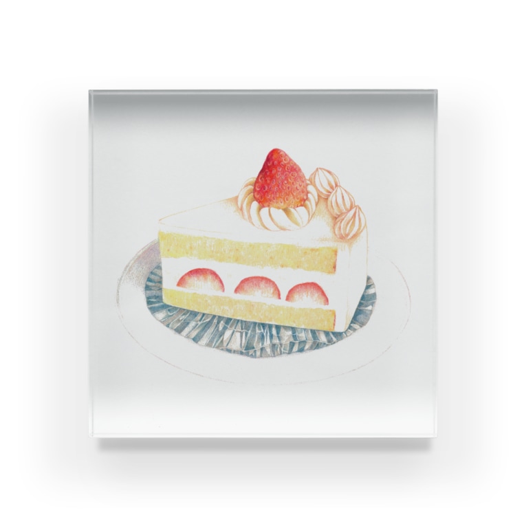 ショートケーキ 百瀬月絵 Tsukiemomose のアクリルブロック通販 Suzuri スズリ ショートケーキ 百瀬月絵 Tsukiemomose のアクリルブロック通販 Suzuri スズリ