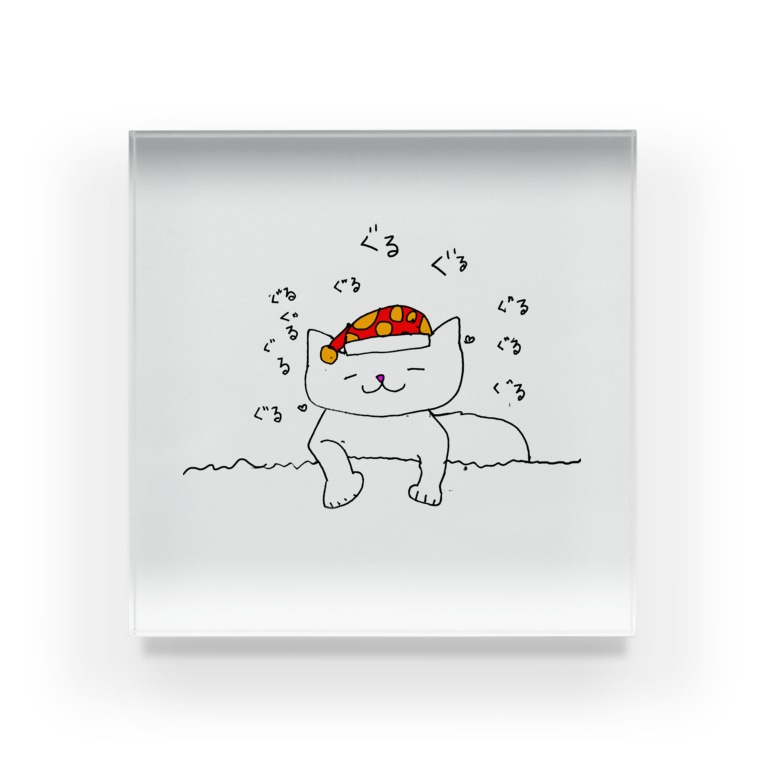 ぐるぐるぐーるねこ ねこまちランド Nekomachi R のアクリルブロック通販 Suzuri スズリ