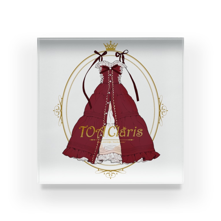 ワインレッド ピンタックワンピース Toa Claris Toaclaris のアクリルブロック通販 Suzuri スズリ ワインレッド ピンタックワンピース Toa Claris Toaclaris のアクリルブロック通販 Suzuri スズリ