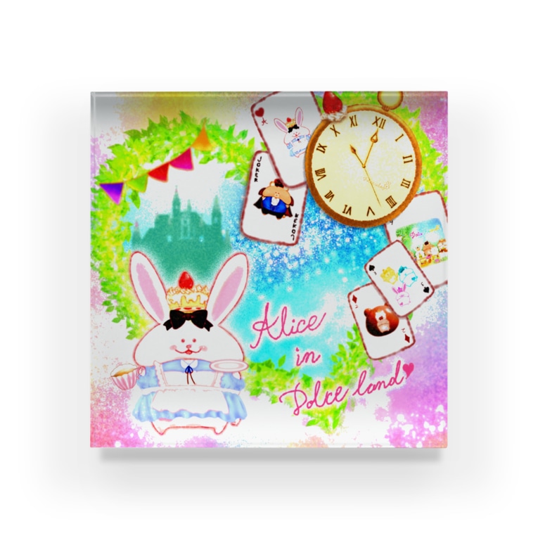 ハロウィン 02 アリスうさぎ 虹色背景ver Acrylic Block By どるちぇ うさぎ Dolce Fuwausa Suzuri ハロウィン 02 アリスうさぎ 虹色背景ver Acrylic Block By どるちぇ うさぎ Dolce Fuwausa Suzuri