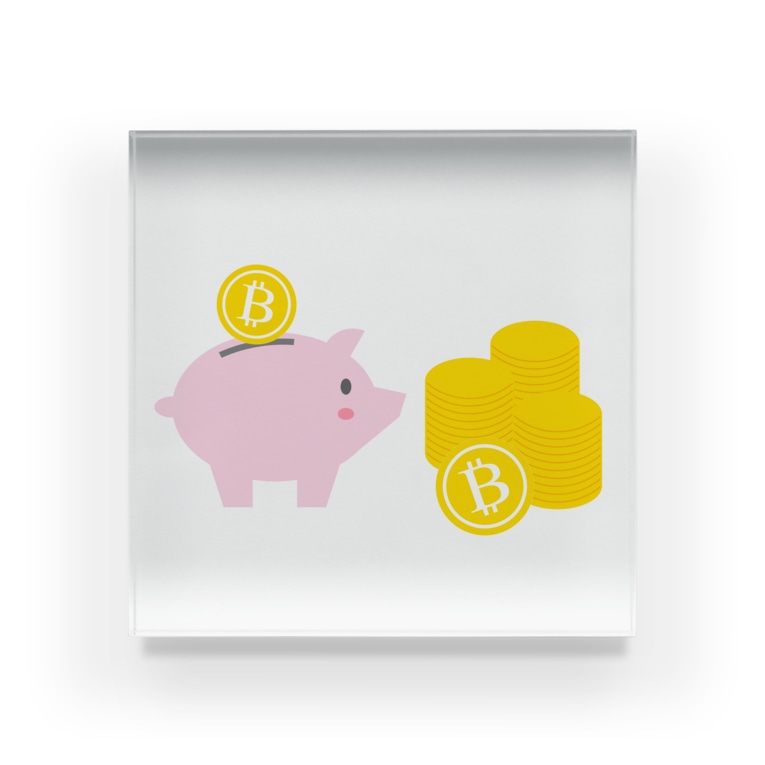 ビットコインと豚の貯金箱 Kyubeyのアクリルブロック通販 Suzuri スズリ ビットコインと豚の貯金箱 Kyubeyのアクリルブロック通販 Suzuri スズリ