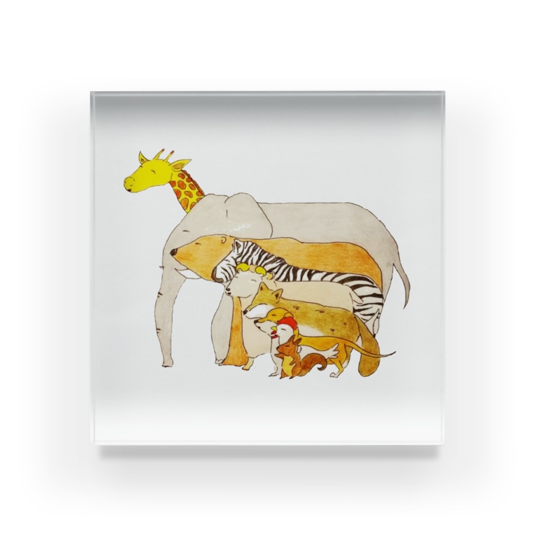 シュールな動物たち Peace Shop Peace0512 のアクリルブロック通販 Suzuri スズリ