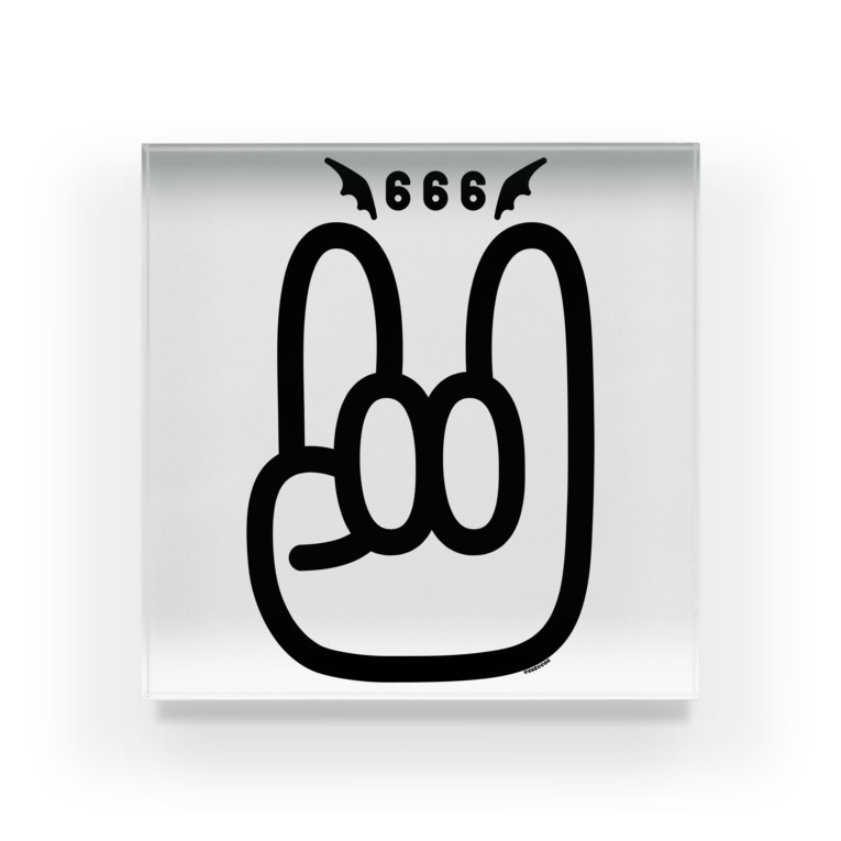 メロイックサイン デビル サイン コルナサイン 悪魔崇拝666 Cɐkeccoo Bgatann のアクリルブロック通販 Suzuri スズリ メロイックサイン デビル サイン コルナサイン 悪魔崇拝666 Cɐkeccoo Bgatann のアクリルブロック通販 Suzuri スズリ
