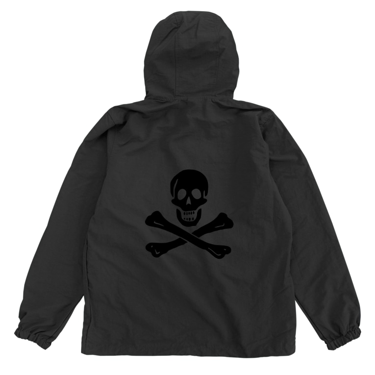 海賊旗スカル Jolly Roger サミュエル ベラミーの海賊旗 黒ロゴ Anorak By Dripped Dripped Suzuri