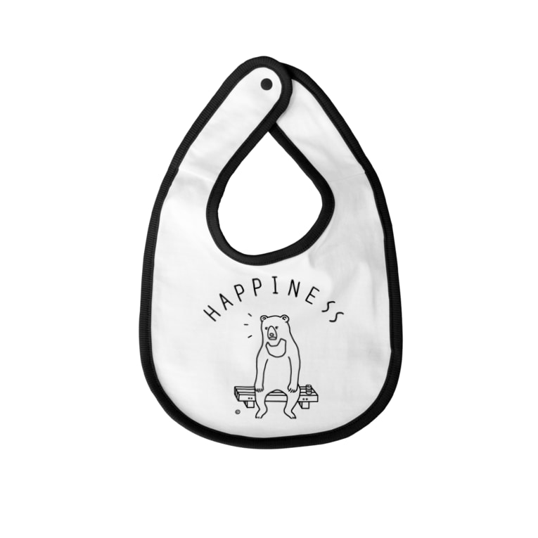 ハピネス Happiness 小さな幸せ クマ 動物イラストカレッジロゴ Aliviostaのベイビービブ通販 Suzuri スズリ ハピネス Happiness 小さな幸せ クマ 動物イラストカレッジロゴ Aliviostaのベイビービブ通販 Suzuri スズリ