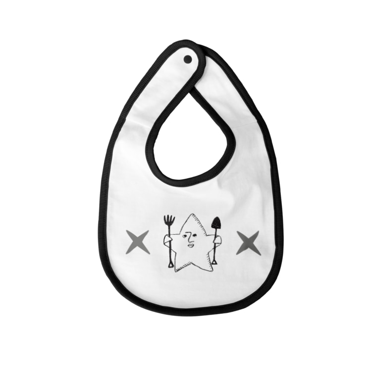 Kashikichi ほしきち 星 キャラクター ブサカワ おもしろ スター Baby Bib By お菓子の秘密基地 Mono Kichi Suzuri