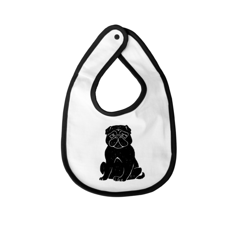 Black Pug シンプルな黒パグ Puppenpeanoのベイビービブ通販 Suzuri スズリ Black Pug シンプルな黒パグ Puppenpeanoのベイビービブ通販 Suzuri スズリ