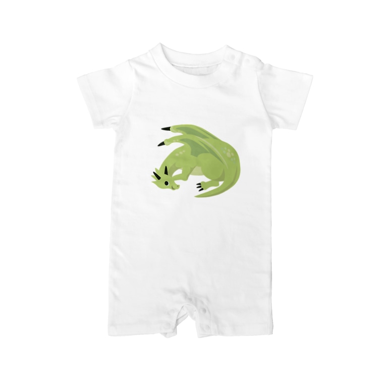 可愛いドラゴン Baby Rompers By Various工房 Hibiaki Suzuri 可愛いドラゴン Baby Rompers By Various工房 Hibiaki Suzuri