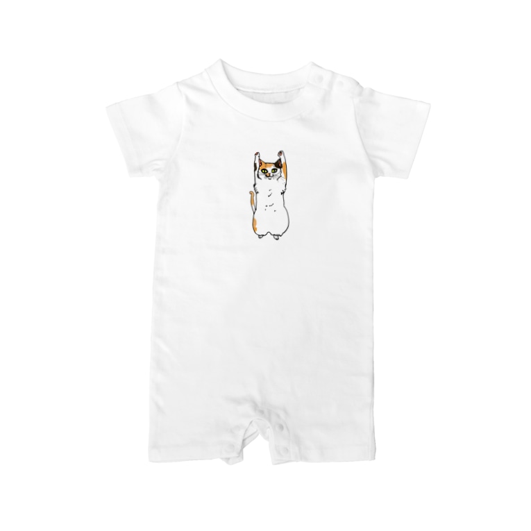 み け三毛ミケ踊りましょう 猫竹 Nekotake Nekotake Cat のベイビーロンパース通販 Suzuri スズリ