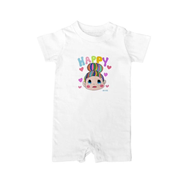 Happyおだんごちゃん Akt06のベイビーロンパース通販 Suzuri スズリ Happyおだんごちゃん Akt06のベイビーロンパース通販 Suzuri スズリ
