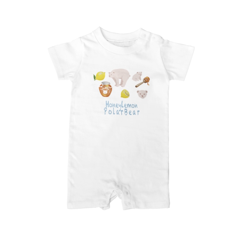 はちみつレモンとシロクマ ロゴ入り ゆるキャラ系 Baby Rompers By つづり Tsuduri Suzuri はちみつレモンとシロクマ ロゴ入り ゆるキャラ系 Baby Rompers By つづり Tsuduri Suzuri